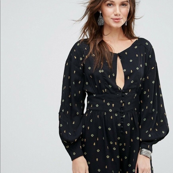 Free People Love Grows Key hole romper NWT - Picture 3 of 6